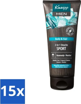 Immagine prodotto di Kneipp - Doccia sportiva 2 in 1 - Uomo - 200 ml - Confezione risparmio - 15 pezzi