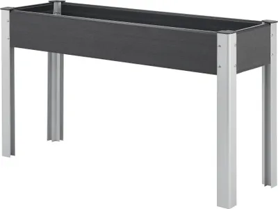 Produktbild von Grządka Beverwijk 125 x 40 x 75 cm Grządka do sadzenia z podstawą z siatki Grządka do sadzenia warzyw Odporna na warunki atmosferyczne Aluminiowa rama Ciemnoszara