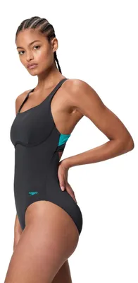 Productafbeelding van Speedo Solid Flex badpak voor dames, zwart, maat 34