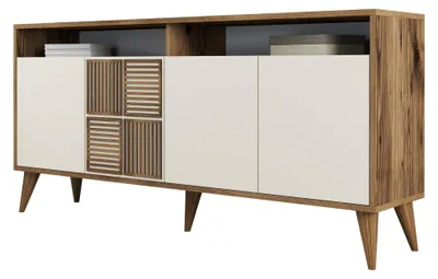 Produktbild von Thuile – Kommode, 160x35x78h cm Cremeweiß, 2 Einlegeböden