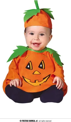 Immagine prodotto di Costume da zucca di Halloween per bambino, taglia: 74/80