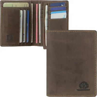 Immagine prodotto di Greenburry RFID Portadocumenti in pelle vintage Portacarte 1794B, Colore:Marrone