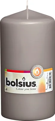 Obrázek produktu pro Sloupkové svíčky šedé 150/78 mm