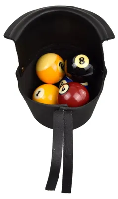 Image de Poche de billard en cuir - noir