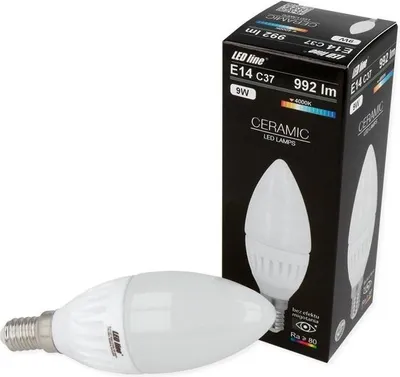 Produktbild von 1 Stück LED | E14 C37 | Leuchtmittel | Leuchte | Beleuchtung | Form: Kerze | 9W | 992 Lumen | 4000K Neutralweiß