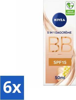 Produktbild von NIVEA – Essentials BB Cream Medium – BB Cream – LSF 15 – Spendet Feuchtigkeit & tarnt – 50 ml - Vorteilspack - 6 Stücke