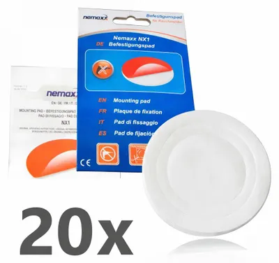 Produktbild von NEMAXX® Rauchmelder-Befestigungspad Ø 80 mm, 20 Stück – 3M Klebepad High-Tack selbstklebend, ohne Bohren – für Rauch-, Brand-, CO- & Thermomelder
