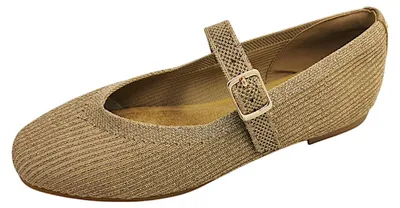 Immagine prodotto di La Strada, scarpe da donna, modello ballerina, colore oro, per il tempo libero