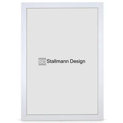 Produktbild von Stallmann Design Bilderrahmen New Modern 60x80 cm weiß Rahmen fuer Dina 4 und 60 andere Formate Fotorahmen Wechselrahmen aus Holz MDF mehrere Farben wählbar Frame für Foto oder Bilder