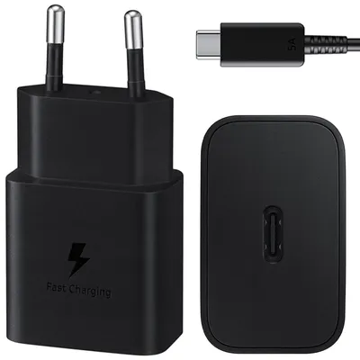 Productafbeelding van Samsung Originele Power Adapter met USB-C kabel - Oplader - USB-C aansluiting - Fast Charge - 15 Watt - 1 meter - Zwart
