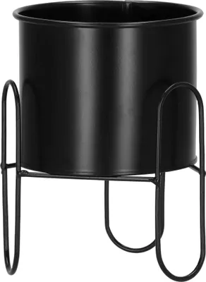 Produktbild von Blumenhocker Metall Rund Blumenständer Blumensäule Modern - Schwarz