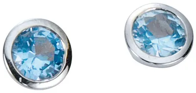 Produktbild von Miamar 01.1098HB Damen Ohrstecker Silber Zirkonia hellblau