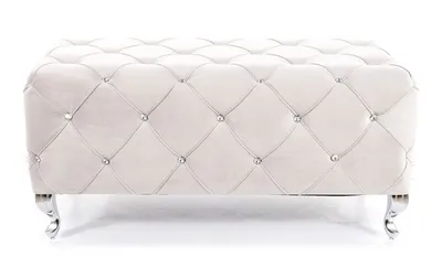 Image de Grand tabouret glamour BERTIN - gris clair