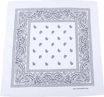 Produktbild von MFH Bandana, weiß-schwarz, ca. 55 x 55 cm, Baumwolle