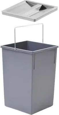 Obrázek produktu pro Vnitřní koš Hailo 1091309 světle šedý 15 L 220 x 230 x 350 mm s víkem