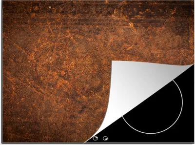 Produktbild von KitchenYeah© Herdabdeckplatte Leder - Textur - Braun - Orange , 58x51cm, Küche Deko, Glaskeramikkochfeld Herdabdeckung, Abdeckplatte fùr Kochfeld