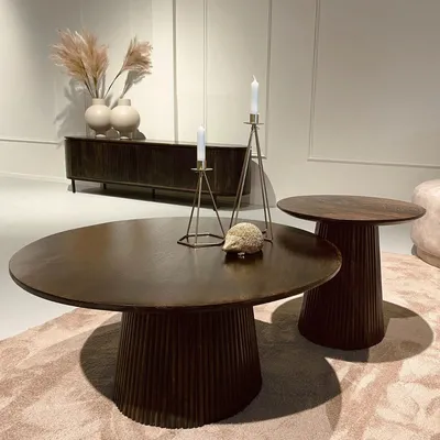 Imagen del producto de Mesa de centro Salvator, 80x80x38 cm, madera de mango, color natural