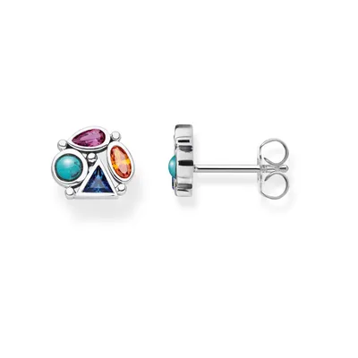 Image de Thomas Sabo, boucles d'oreilles, modèle H2034-320-7, avec pierres colorées