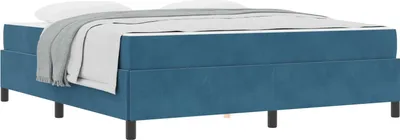 Obrázok produktu pre Rám postele s matracmi Tmavomodrá 180 x 200 cm látka