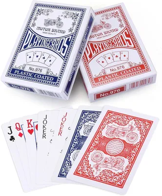 Imagen del producto de Cartas de juego de plástico, resistentes al agua, con 54 cartas, ideales para uso en jardines y campamentos