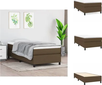 Immagine prodotto di vidaXL Letto a molle scure in tessuto 100x200 cm - Letti & strutture letto