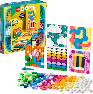 Produktbild von LEGO 41957 DOTS Kreativ-Aufkleber-Set, 5in1 DIY Bastelset für Kinder ab 6 Jahren, Spielzeug zum Basteln von personalisierten Mosaik-Aufklebern