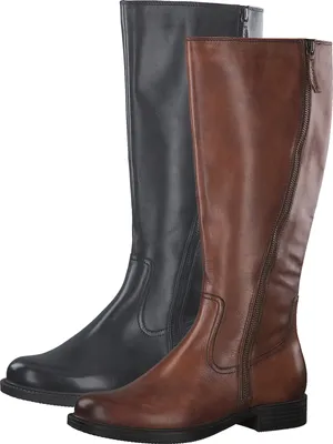 Produktbild von Tamaris Damen Stiefel Langschaft Leder 1-25547-27, Größe:39 EU, Farbe:Schwarz