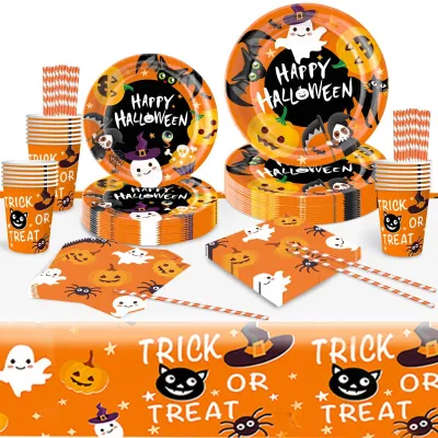 Productafbeelding van Halloween Tafelgerei Set van 85 Stuks voor Feesten