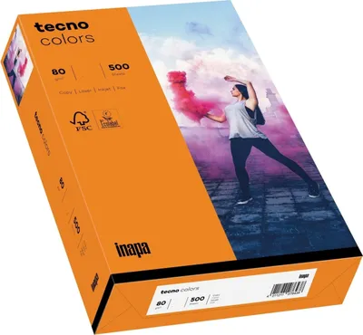 Produktbild von Multifunktionspapier tecno colors A3 80 g/qm VE=5x500 Blatt orange