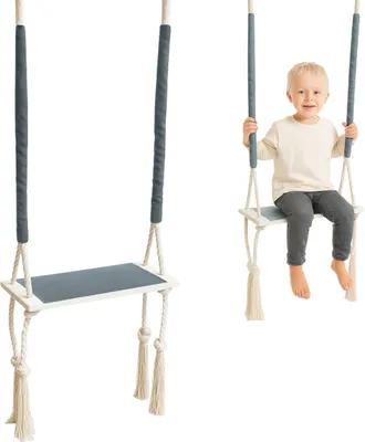Produktbild von Hängeseil | Kinderschaukel | Holzschaukel | Babyschaukel | Schaukelstuhl mit Schwammkissen