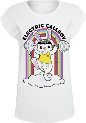 Produktbild von Electric Callboy T-Shirt Damen Pump It Bunny weiß L
