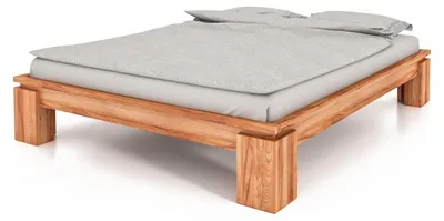 Produktbild von Bett Tinci 4 in Sonderlänge 80x190 cm aus Kernbuche massiv ohne Holzkopfteil