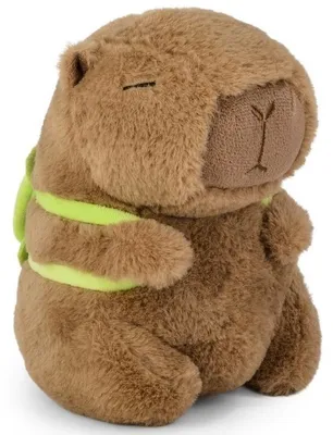 Image de Peluche kapybara avec sac à dos, 21 cm, jouet en peluche pour enfants