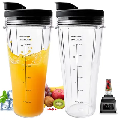 2er-Set Ersatzbecher 710 ml mit Deckel für Mixer