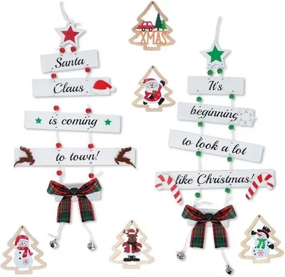 Produktbild von Holz Weihnachtsdekoration für Innen und Außen - Wanddekoration und Weihnachtsbaumhänger