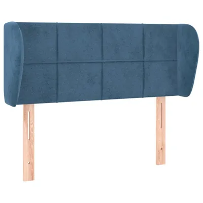 Produktbild von Kopfteil mit Ohren Dunkelblau 103x23x78/88 cm Samt