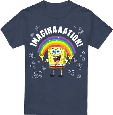 Obrázek produktu pro SpongeBob SquarePants - "Imagination" tričko pánské/dámské uni TV18375 (M) (Námořnická modrá)
