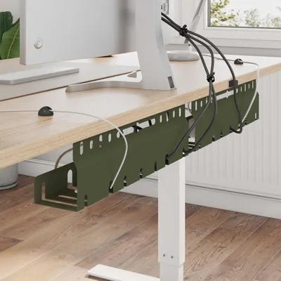 Produktbild von Maison Exclusive - Unter dem Schreibtisch Kabelmanagement Tray 2 Stk. Olivgrün