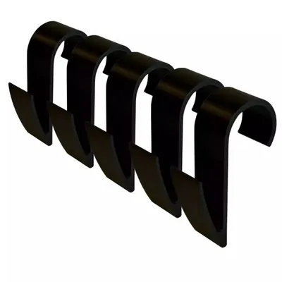 Produktbild von 5x Handtuchhaken Rundheizkörper Handtuchhalter Bad Heizung Haken schwarz PB007