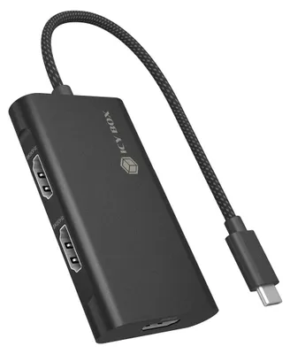 Zdjęcie produktu dla Icy Box IB-AD1030-C Adapter IcyBox USB Type-C 3x HDMI-Videoausgänge
