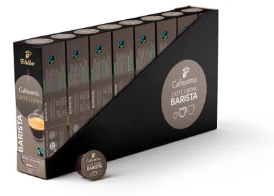 Produktbild von Tchibo Cafissimo Vorratsbox Caffè Crema Barista Kaffeekapseln, 80 Stück (8x10 Kapseln), nachhaltig & fair gehandelt