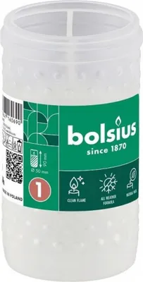Zdjęcie produktu dla Bolsius Wkład Do Zniczy 9,5cm 50h Bezzapachowy Parafinowy Olejowy Biały