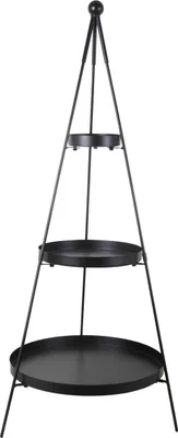 Produktbild von Dekoregal mit 3 Ablagen Metall 73 x 30 cm schwarz