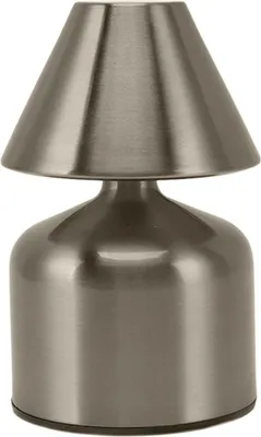 Image de 3W Lampe de table tactile à gradation progressive 1800mAh Lampe de bureau rechargeable sans fil 3 couleurs pour bar Argent