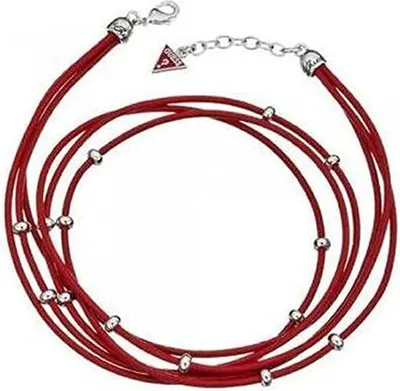 Produktbild von Guess Damen Armband Leder Rot/Silber UBB70227