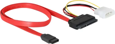 Obrázok produktu pre DELOCK SATA-Kabel SATA 22pin -> SATA 7Pin +4pin Molex 0,40m