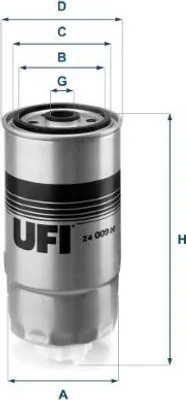 Produktbild von Kraftstofffilter UFI 24.009.00 Anschraubfilter