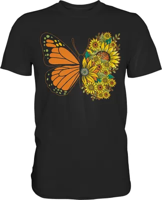 Produktbild von Sonnenblumen Schmetterling T-Shirt – Black / S