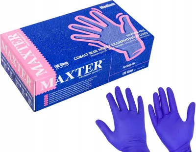 Immagine prodotto di Guanti monouso in nitrile MAXTER blu 100 pezzi taglia S