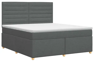 Obrázok produktu pre vidaXL Box spring posteľ s matracom tmavosivá 140 x 190 cm látka